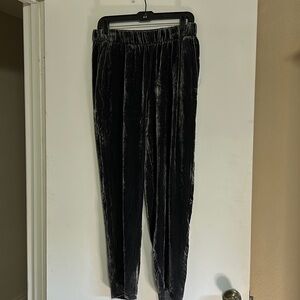 Eileen Fisher gray velvet pants size small
